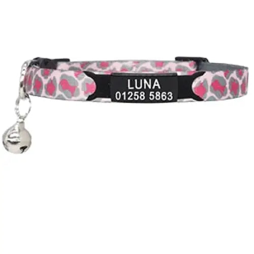 Collier pour chat avec clochette personnalisé