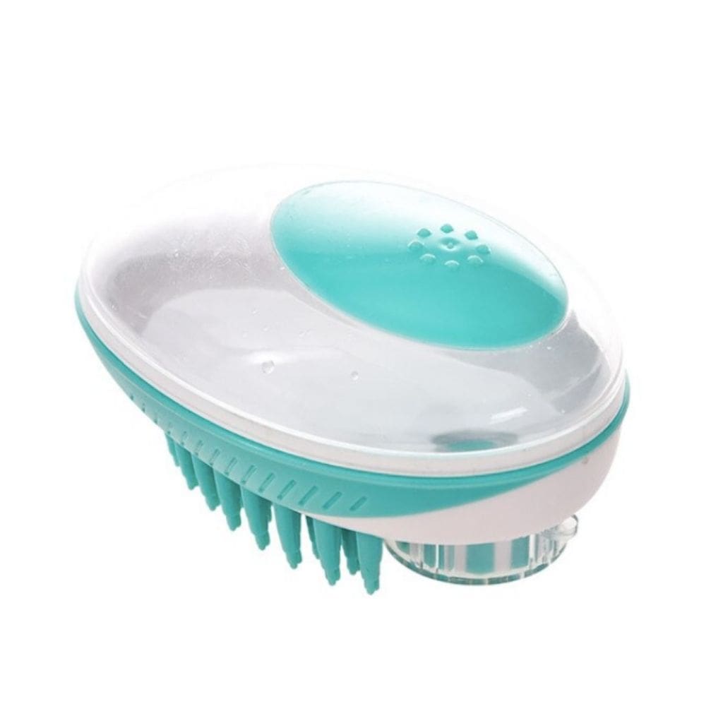 Brosse de massage en silicone pour chien et chat