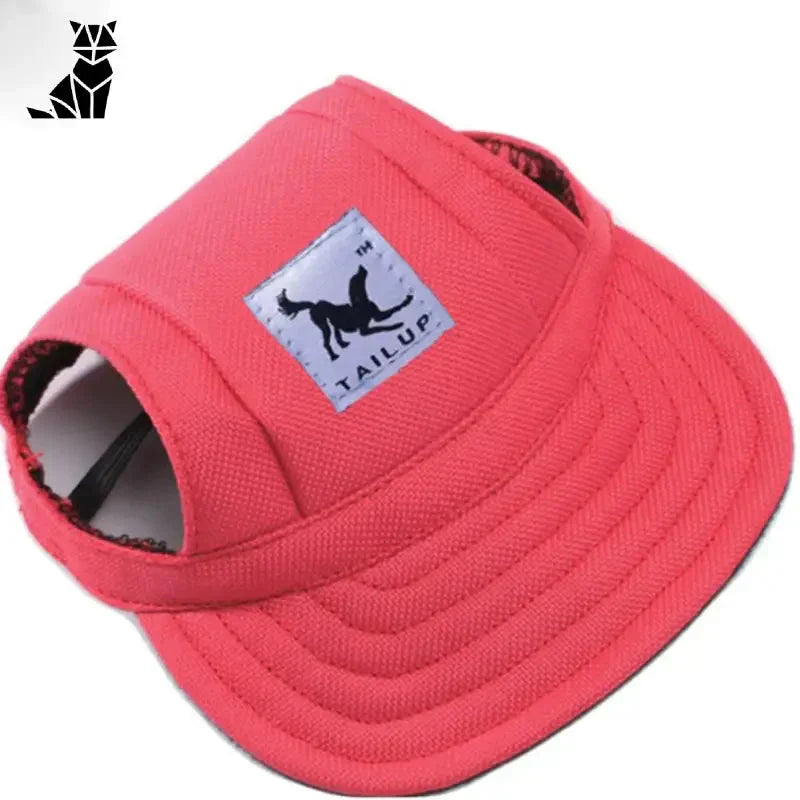 Chapeau Couleur unie rose avec chat noir - Casquette Look Trendy pour chien