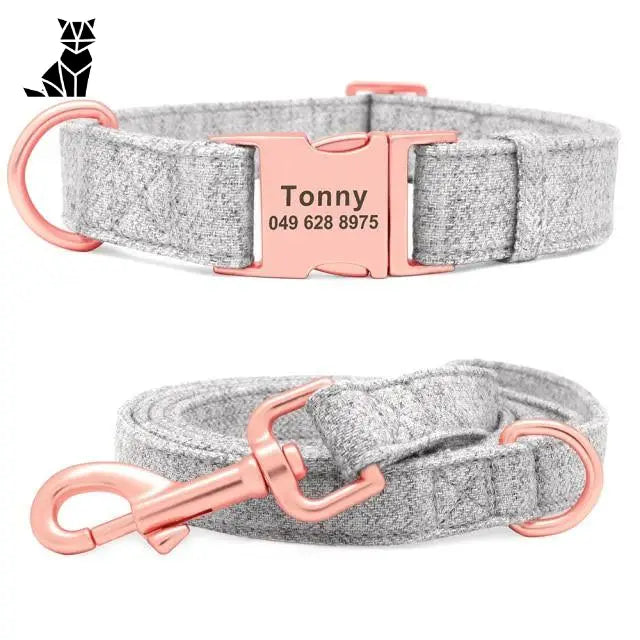 Collier Chien Personnalisable Avec Laisse