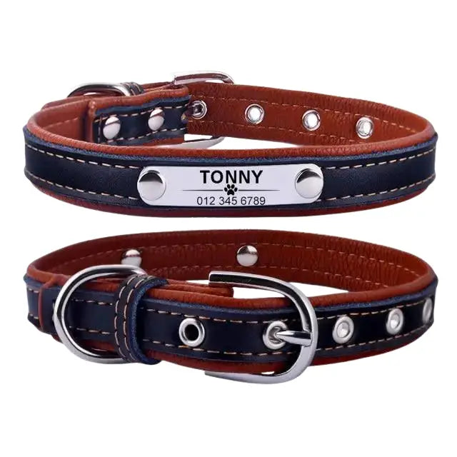 Collier Chien En Cuir Personnalisable Transparent Background