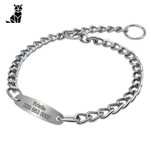 Collier Chaîne Pour Chien Personnalisable