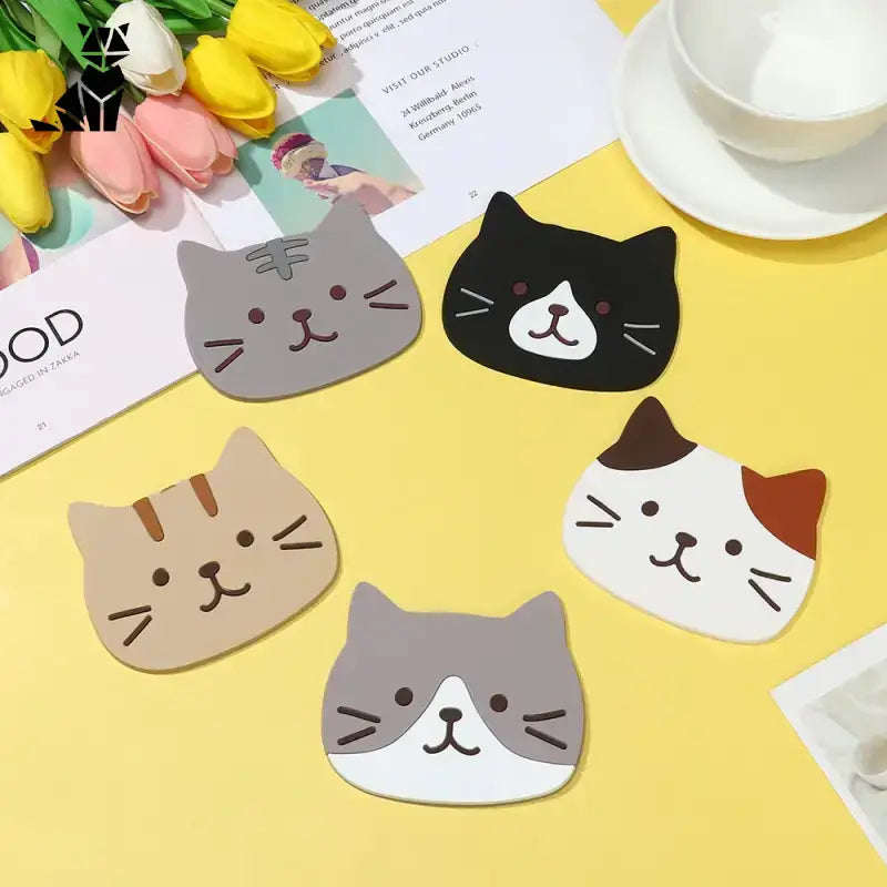 Dessous De Verre Chat Mignon Pour Votre Thé Ou Café