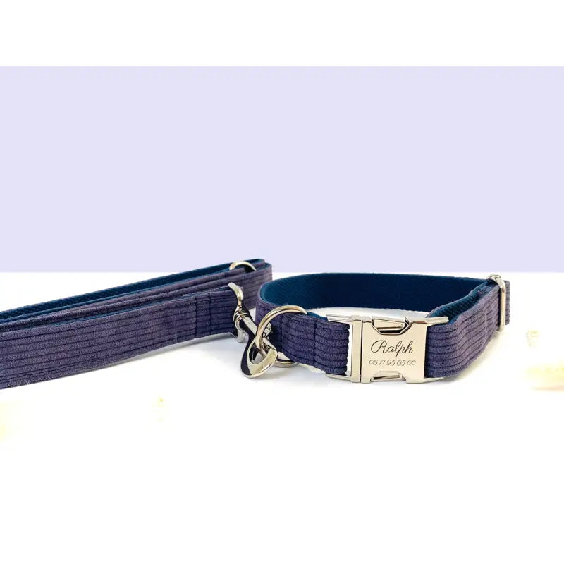 Kit Complet Chien Personnalisé Velours Côtelé Lavande