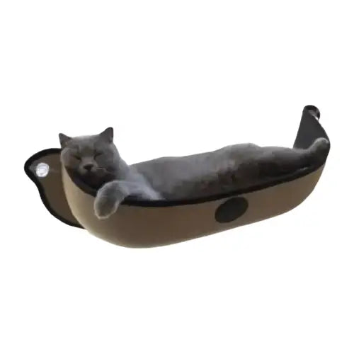 Hamac Pour Chat: Un Lit Douillet Avec Vue Panoramique Pour Félin - Beige Transparent Background