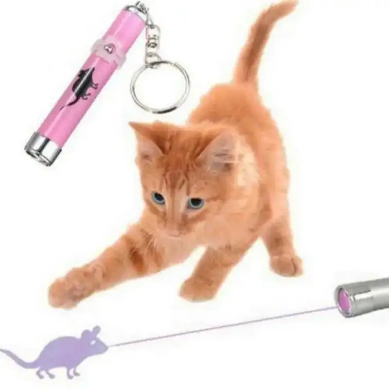 Pointeur Laser Avec Souris Lumineuse: Le Jeu Parfait Pour Votre Chat! Rose