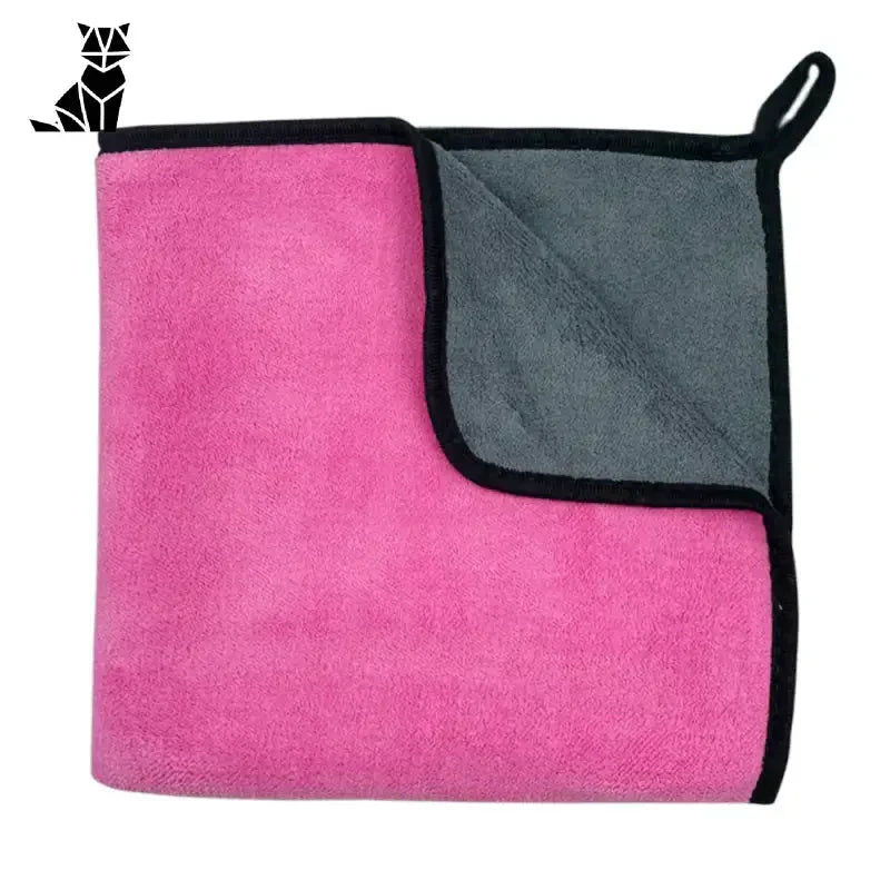 Serviettes absorbantes en microfibre : Rose-gris et noir, super pour les animaux