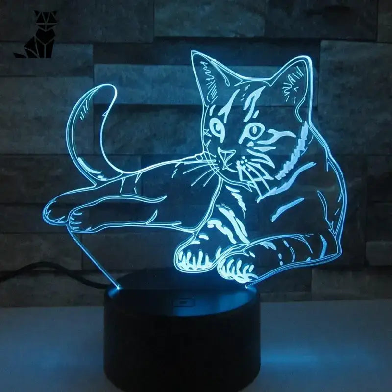 Sublime Lampe Chat 3d Avec éclairage Led Pour Une Ambiance Magique - Lampe 3d