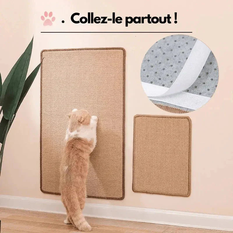 Tapis à gratter de luxe : Chat sur ses pattes arrières